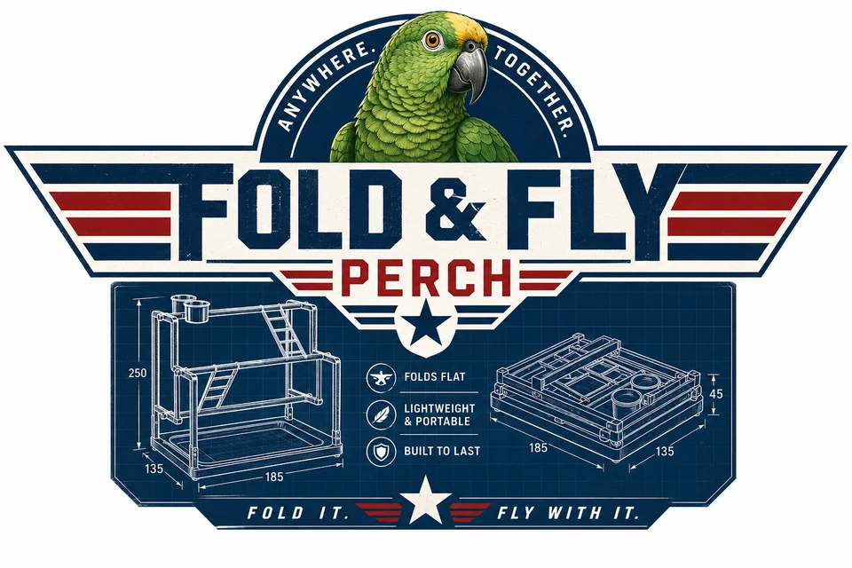 Fold and Fly Travel Parrot Perch logo