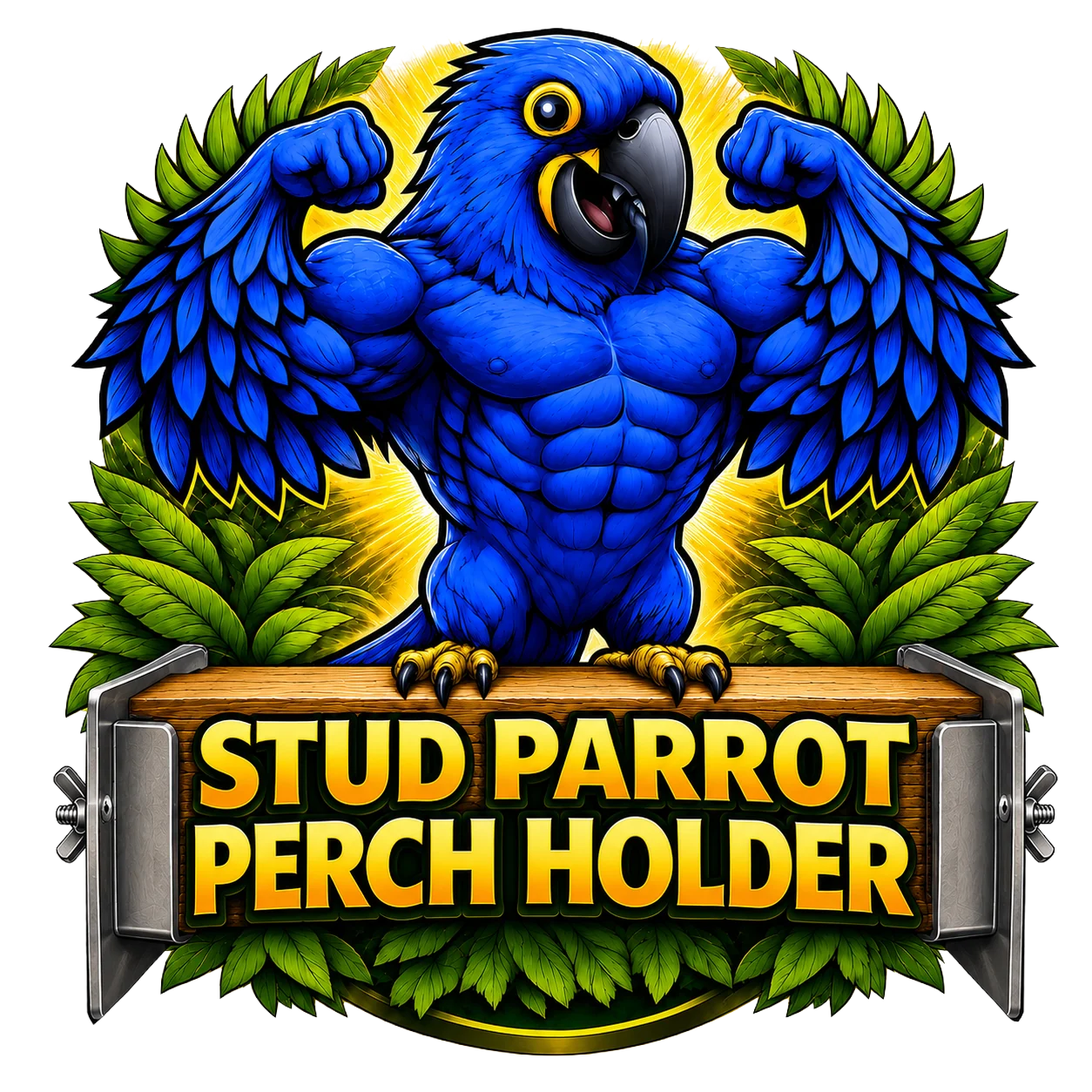 Stud Parrot Perch Holder logo